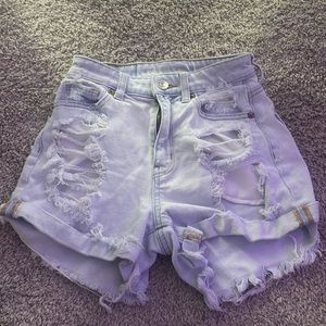 american eagle light wash jean denim shorts